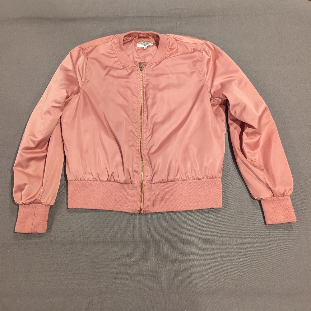 Women's Charlotte Russe Bomber Jacket Pink L